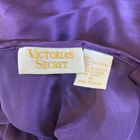 Size S // Vintage Gold Label Victoria’s Secret Purple Slip Dress - Picture 4 of 5
